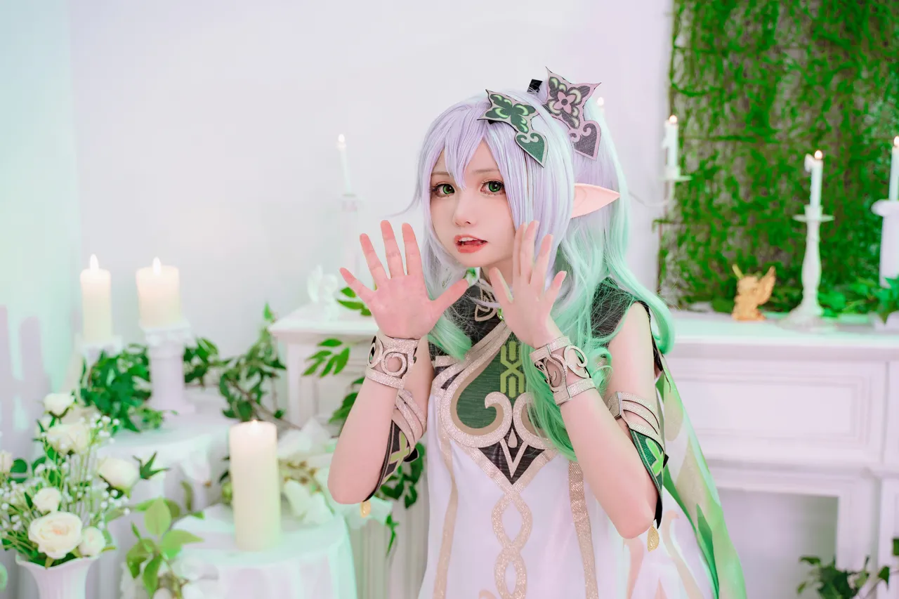 Nekokoyoshi (爆机少女喵小吉) cosplay Nahida - Genshin Impact-erohere17.webp